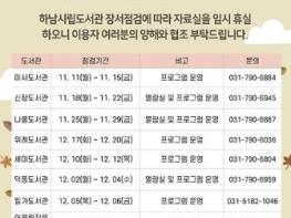 하남시, 8개 공공도서관 장서점검 실시 기사 이미지