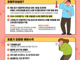 전국 인플루엔자 유행 주의보 발령…포항시, 감염병 예방수칙 준수 당부 기사 이미지