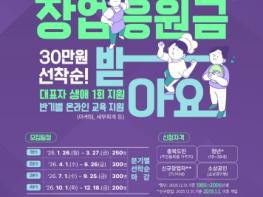 충북도, 2026년 청년 소상공인 창업응원금 모집 시작 기사 이미지