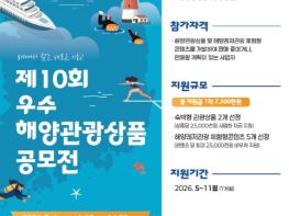 해양수산부, 다시 찾고 머무르고 싶은 바다 만든다… 우수 해양관광상품 공모 기사 이미지