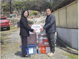 홍성군 은하면, 화재 피해 가구에 긴급 구호물품 전달 기사 이미지