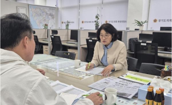 경기도의회 신미숙 의원, 배드민턴 전용구장 주차난에 시민불편가중 청취