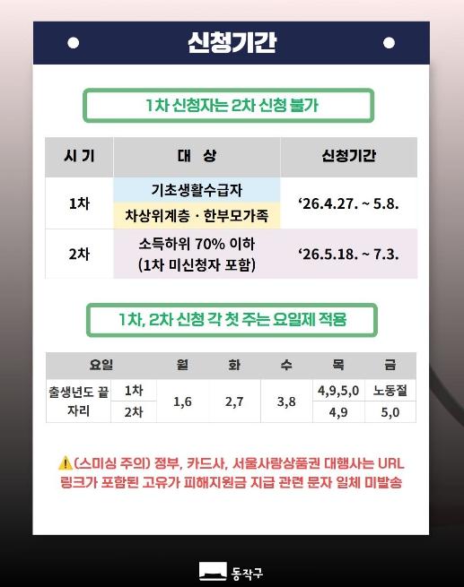 최대 55만 원 지원… 동작구, 고유가 민생 대책 가동 기사 이미지