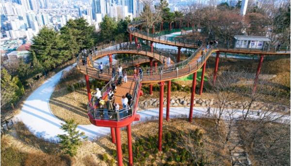 미추홀구, 수봉공원 스카이워크 효과 ‘톡톡’... 한 달 만에 8만 명 발길 기사 이미지