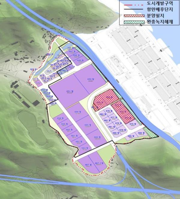 창원시 가포지구 1종 항만배후단지(6필지) 분양 개시 기사 이미지
