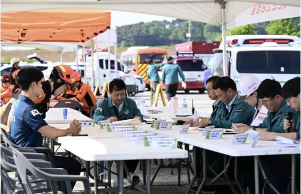 논산시, 유관기관 합동 안전한국훈련 실시 기사 이미지