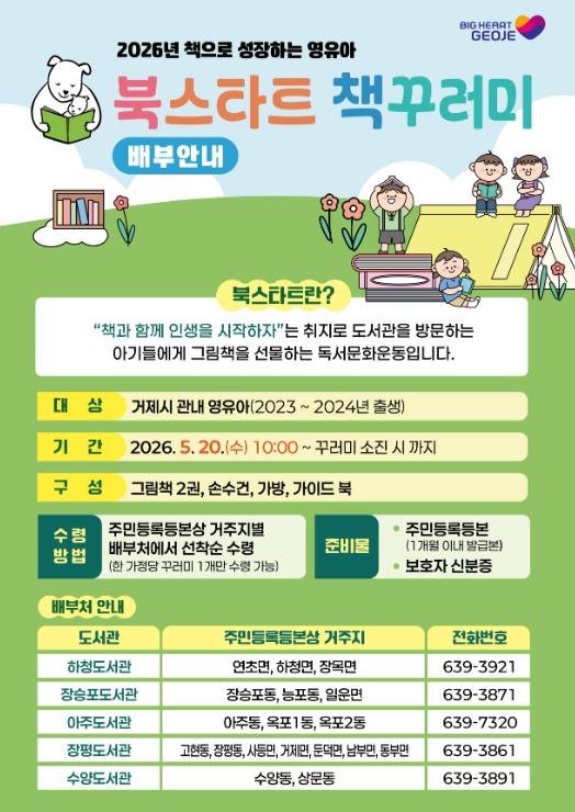 거제시 시립도서관, 북스타트 책꾸러미 배부 기사 이미지