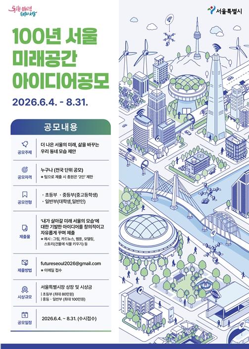 미래의 우리 동네 상상해 본 적 있나요? … 서울시, 아이디어 공모