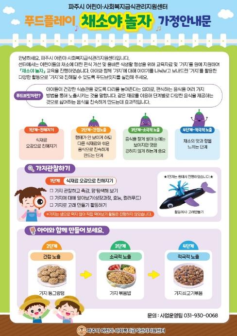 파주시 어린이·사회복지급식관리지원센터, 5가지 감각으로 채소 편식 잡는다… '채소야 놀자' 운영 기사 이미지