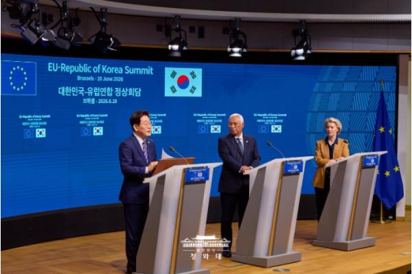 이재명 대통령 'EU와 비밀정보보호협정 체결 협상 개시…안보·방위 협력 강화'