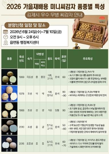 김제시, 씨감자만 바꿔도 수량이 달라집니다.  기사 이미지