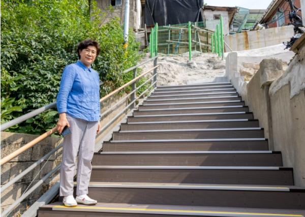 강북구의회 최미경 의원, 수유동 석축 붕괴 사고 관련 복구 현장 점검