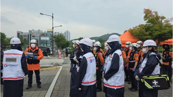 청주시 청원보건소, 다수사상자 발생 대비 합동 종합훈련 실시 기사 이미지