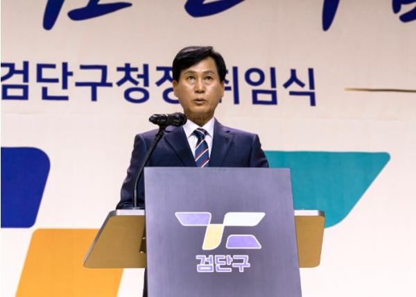 김진규 초대 검단구청장 취임…'구민과 함께 새로운 검단구 시대 열겠다'