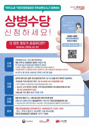 ‘아프면 쉴 권리’ 전주시, 상병수당 1060건 지원