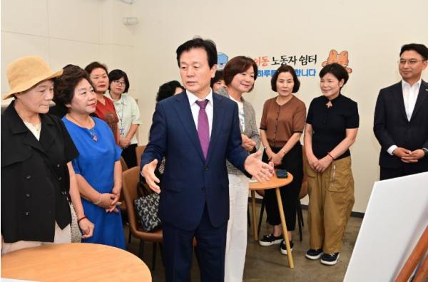 조규일 진주시장, ‘서부 이동 노동자 쉼터’ 현장 점검