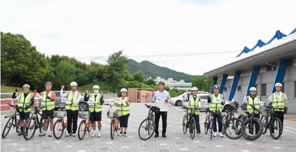공주시, ‘빙그레 그란폰도’ 및 ‘왕도심 자전거 스탬프 투어’ 현장 점검 실시 기사 이미지
