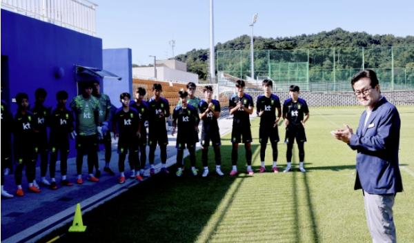 보령시, 올해 세 번째 국가대표 전지훈련 유치! 남자 U16 대표팀 현장 격려 기사 이미지