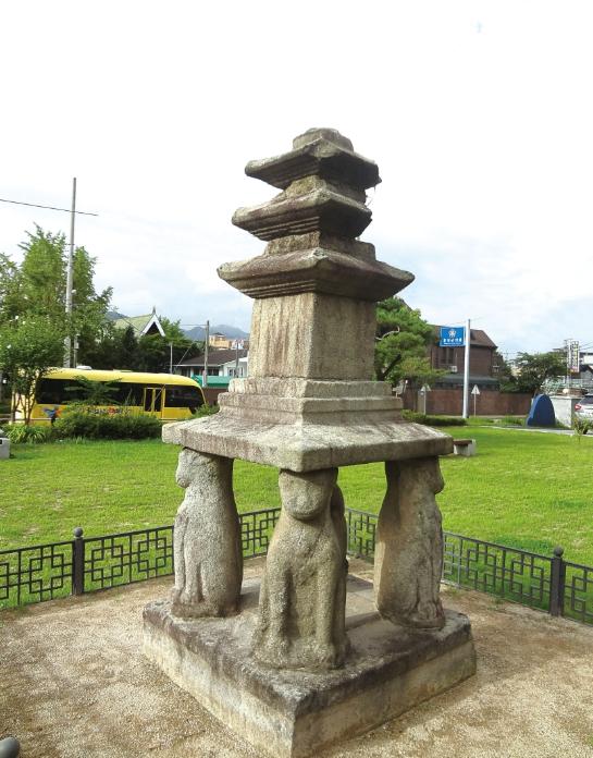 홍천군, 홍천 괘석리 사사자 삼층석탑 보존 처리 마무리 기사 이미지