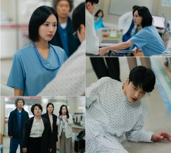 [SBS 닥터X : 하얀 마피아의 시대] 김지원, 장승조 ‘계’박살 예고! 환자복 입은 장승조, 응급실 난입 현장 '충격 기사 이미지